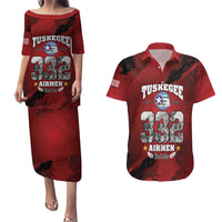 85 Years of Tuskegee Airmen Couples Matching Puletasi and Hawaiian Shirt 332nd Fighter Group Red Tails - Wonder Print Shop