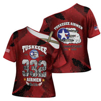 85 Years of Tuskegee Airmen Cross Shoulder Shirt 332nd Fighter Group Red Tails - Wonder Print Shop