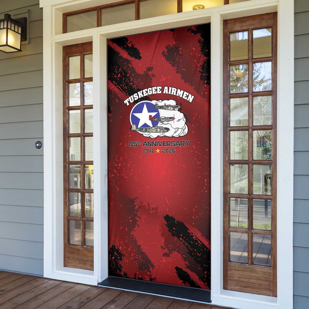 85 Years of Tuskegee Airmen Door Cover 332nd Fighter Group Red Tails - Wonder Print Shop