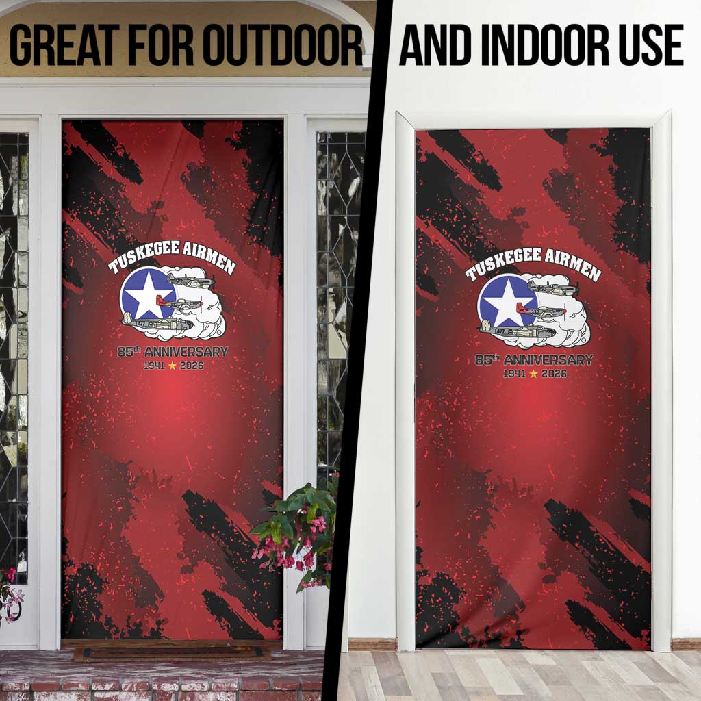 85 Years of Tuskegee Airmen Door Cover 332nd Fighter Group Red Tails - Wonder Print Shop