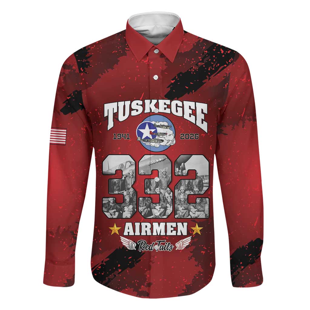 85 Years of Tuskegee Airmen Family Matching Off Shoulder Short Dress and Hawaiian Shirt 332nd Fighter Group Red Tails - Wonder Print Shop