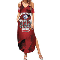 85 Years of Tuskegee Airmen Family Matching Summer Maxi Dress and Hawaiian Shirt 332nd Fighter Group Red Tails - Wonder Print Shop