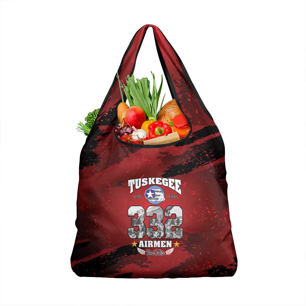 85 Years of Tuskegee Airmen Grocery Bag 332nd Fighter Group Red Tails - Wonder Print Shop