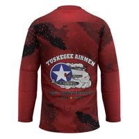 85 Years of Tuskegee Airmen Hockey Jersey 332nd Fighter Group Red Tails - Wonder Print Shop