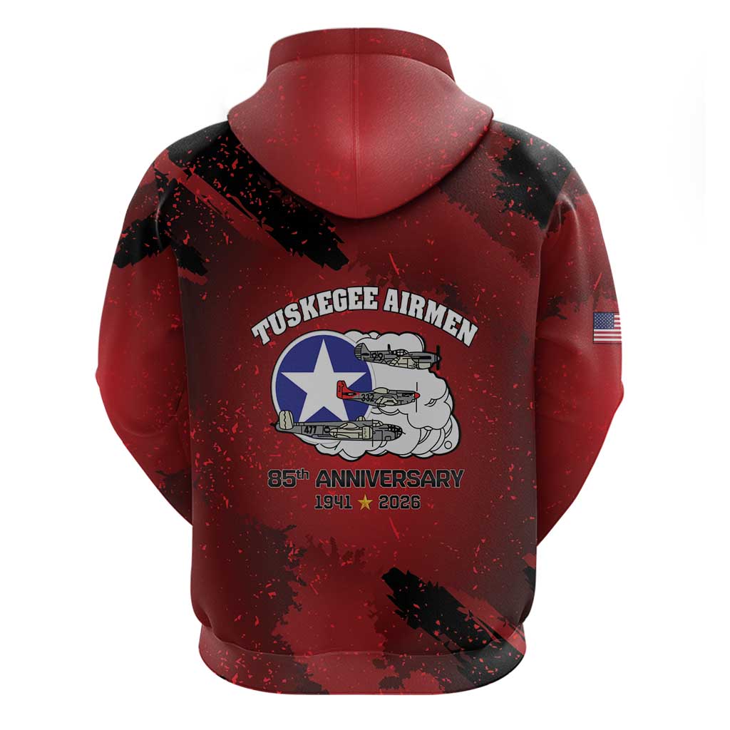 85 Years of Tuskegee Airmen Hoodie 332nd Fighter Group Red Tails - Wonder Print Shop