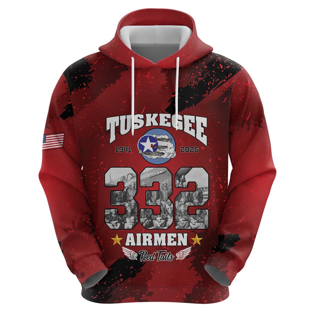 85 Years of Tuskegee Airmen Hoodie 332nd Fighter Group Red Tails - Wonder Print Shop