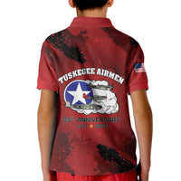 85 Years of Tuskegee Airmen Kid Polo Shirt 332nd Fighter Group Red Tails - Wonder Print Shop