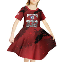 85 Years of Tuskegee Airmen Kid Short Sleeve Dress 332nd Fighter Group Red Tails - Wonder Print Shop