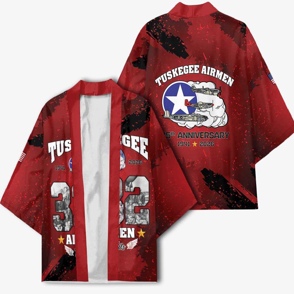 85 Years of Tuskegee Airmen Kimono 332nd Fighter Group Red Tails - Wonder Print Shop