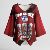 85 Years of Tuskegee Airmen Kimono Sleeve Blouse 332nd Fighter Group Red Tails - Wonder Print Shop
