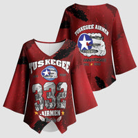 85 Years of Tuskegee Airmen Kimono Sleeve Blouse 332nd Fighter Group Red Tails - Wonder Print Shop