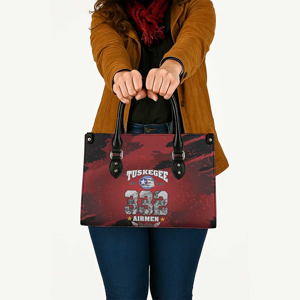 85 Years of Tuskegee Airmen Leather Bag 332nd Fighter Group Red Tails - Wonder Print Shop