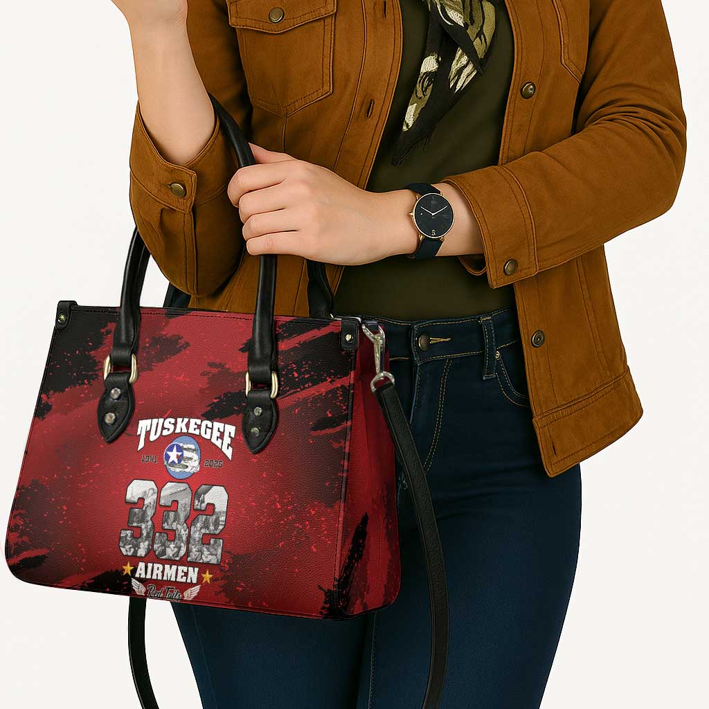 85 Years of Tuskegee Airmen Leather Bag 332nd Fighter Group Red Tails - Wonder Print Shop
