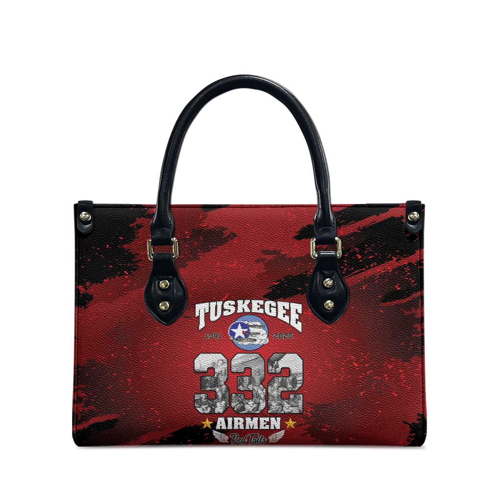 85 Years of Tuskegee Airmen Leather Bag 332nd Fighter Group Red Tails - Wonder Print Shop