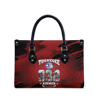 85 Years of Tuskegee Airmen Leather Bag 332nd Fighter Group Red Tails - Wonder Print Shop
