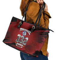85 Years of Tuskegee Airmen Leather Tote Bag 332nd Fighter Group Red Tails - Wonder Print Shop