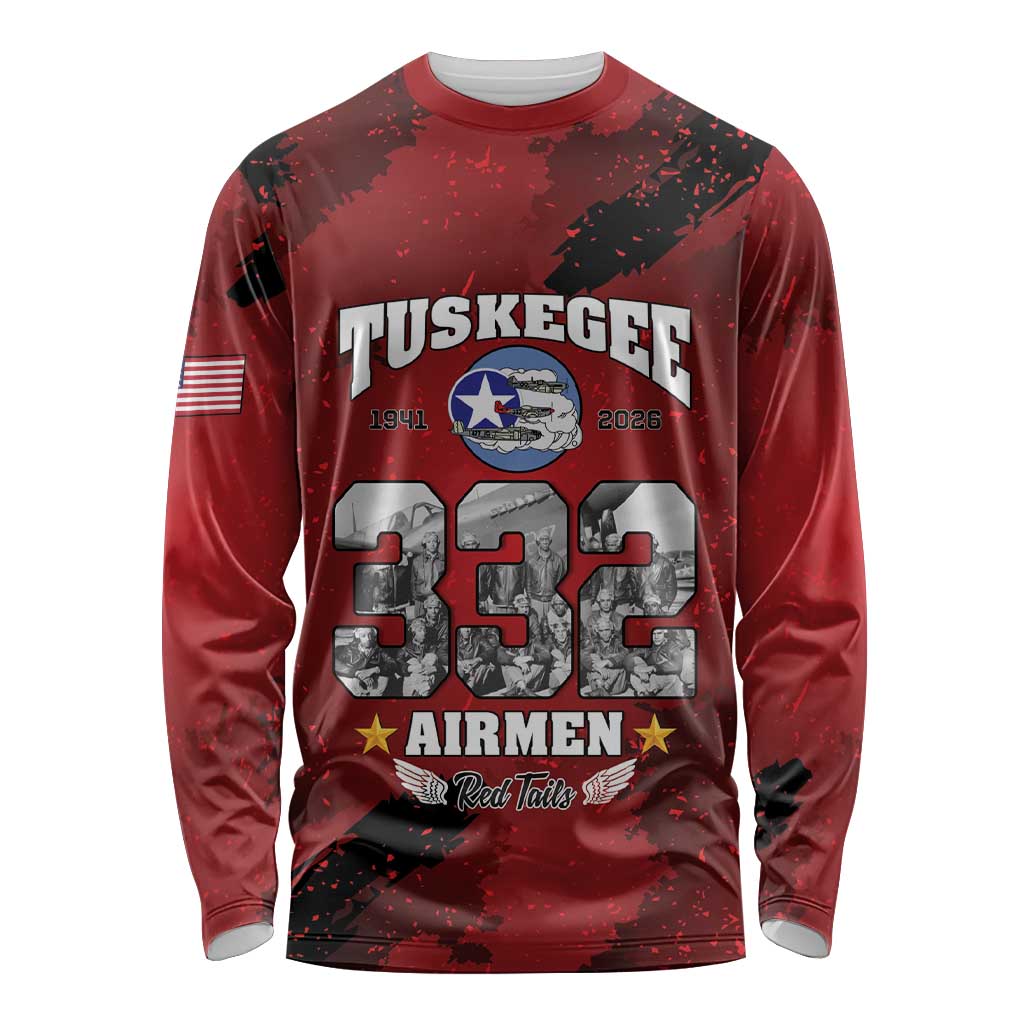 85 Years of Tuskegee Airmen Long Sleeve Shirt 332nd Fighter Group Red Tails - Wonder Print Shop