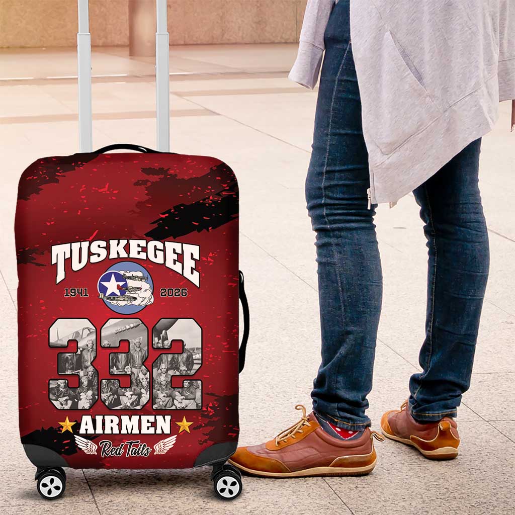 85 Years of Tuskegee Airmen Luggage Cover 332nd Fighter Group Red Tails - Wonder Print Shop