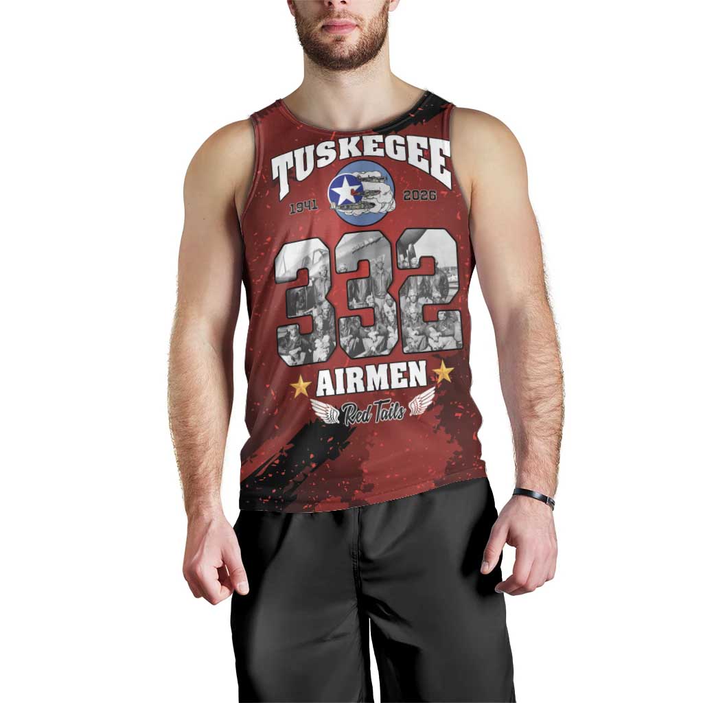 85 Years of Tuskegee Airmen Men Tank Top 332nd Fighter Group Red Tails - Wonder Print Shop
