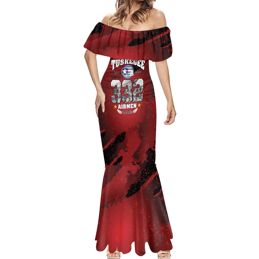85 Years of Tuskegee Airmen Mermaid Dress 332nd Fighter Group Red Tails - Wonder Print Shop