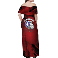 85 Years of Tuskegee Airmen Off Shoulder Maxi Dress 332nd Fighter Group Red Tails - Wonder Print Shop