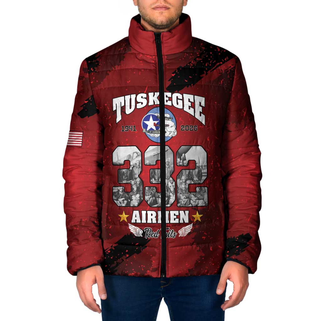 85 Years of Tuskegee Airmen Padded Jacket 332nd Fighter Group Red Tails - Wonder Print Shop
