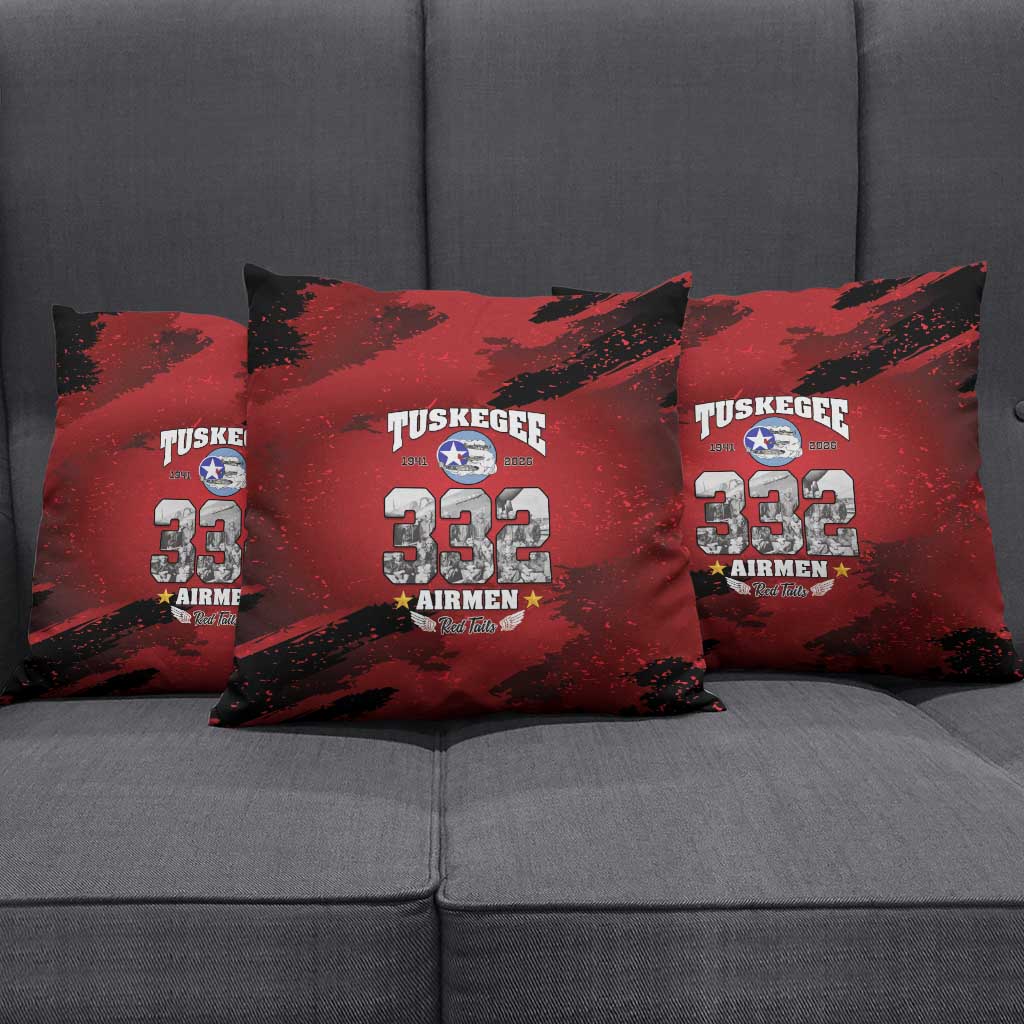 85 Years of Tuskegee Airmen Pillow Cover 332nd Fighter Group Red Tails - Wonder Print Shop