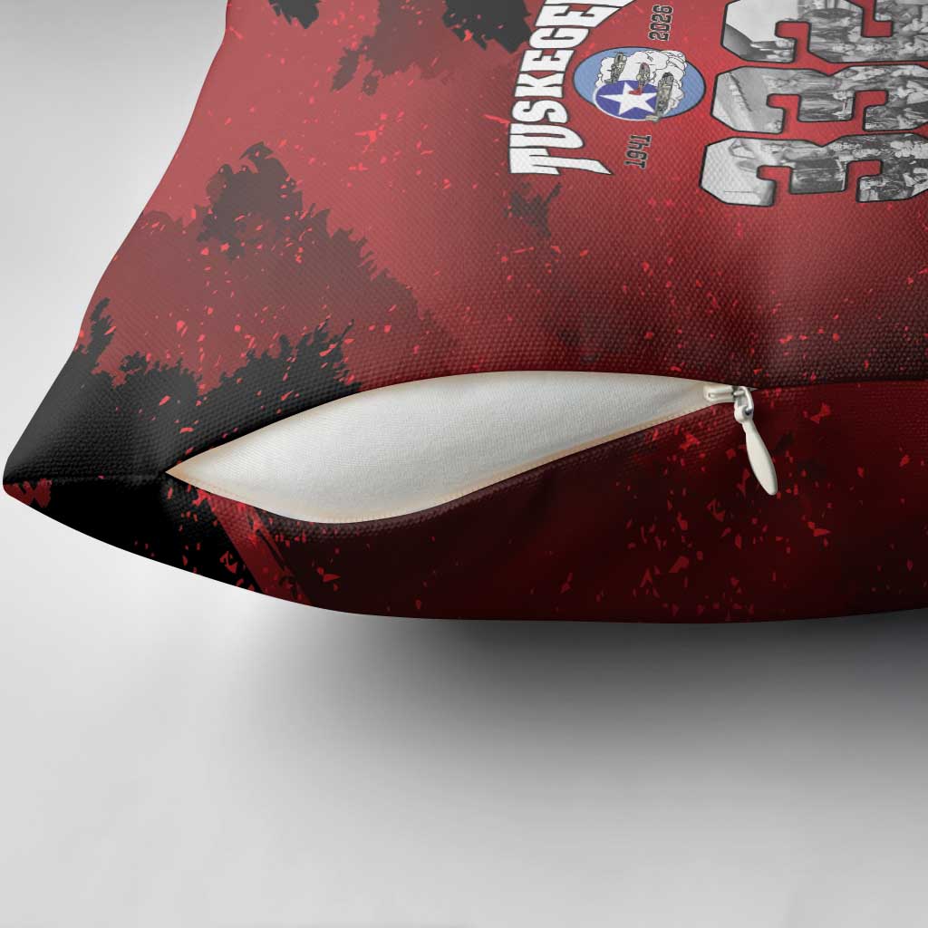 85 Years of Tuskegee Airmen Pillow Cover 332nd Fighter Group Red Tails - Wonder Print Shop