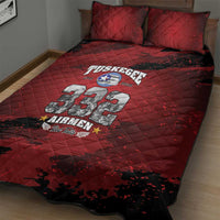 85 Years of Tuskegee Airmen Quilt Bed Set 332nd Fighter Group Red Tails - Wonder Print Shop
