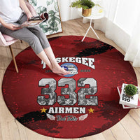 85 Years of Tuskegee Airmen Round Carpet 332nd Fighter Group Red Tails - Wonder Print Shop