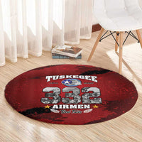 85 Years of Tuskegee Airmen Round Carpet 332nd Fighter Group Red Tails - Wonder Print Shop