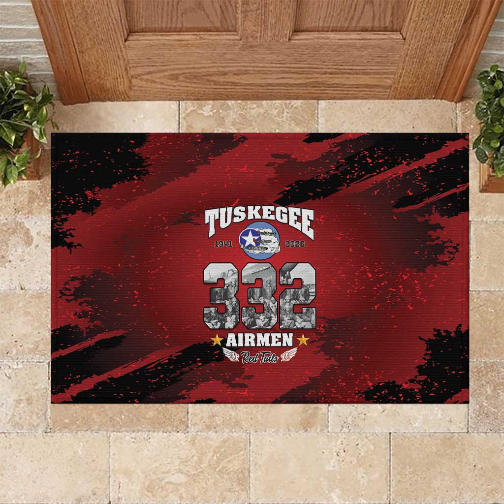 85 Years of Tuskegee Airmen Rubber Doormat 332nd Fighter Group Red Tails - Wonder Print Shop