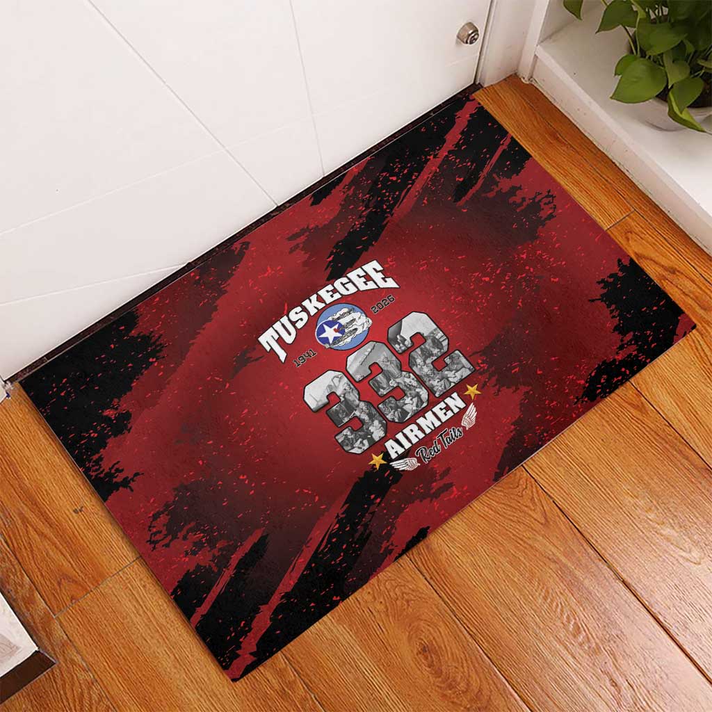 85 Years of Tuskegee Airmen Rubber Doormat 332nd Fighter Group Red Tails - Wonder Print Shop