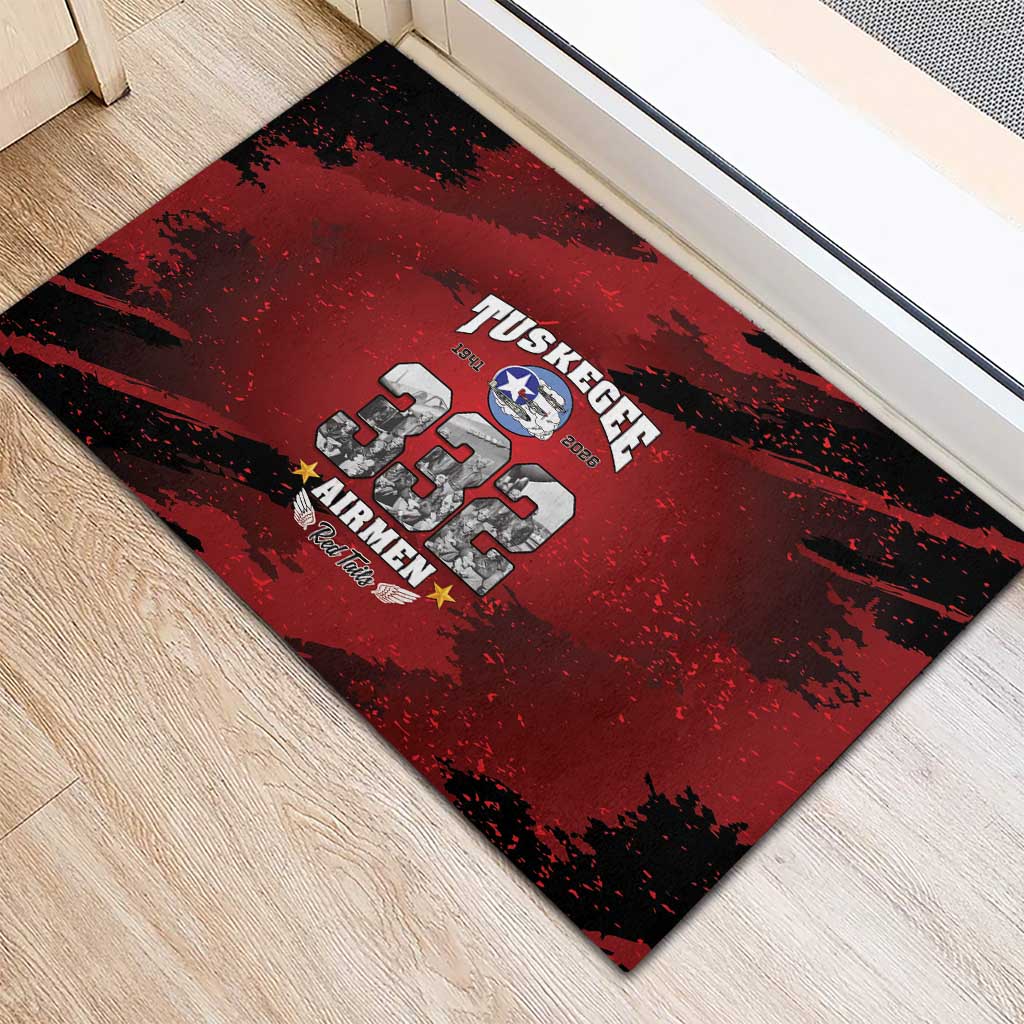 85 Years of Tuskegee Airmen Rubber Doormat 332nd Fighter Group Red Tails - Wonder Print Shop