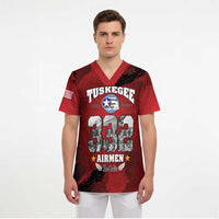 85 Years of Tuskegee Airmen Scrub Top 332nd Fighter Group Red Tails - Wonder Print Shop