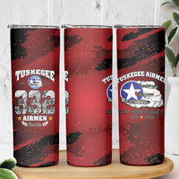 85 Years of Tuskegee Airmen Skinny Tumbler 332nd Fighter Group Red Tails - Wonder Print Shop