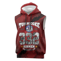 85 Years of Tuskegee Airmen Sleeveless Hoodie 332nd Fighter Group Red Tails - Wonder Print Shop