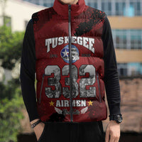 85 Years of Tuskegee Airmen Sleeveless Puffer Jacket 332nd Fighter Group Red Tails - Wonder Print Shop