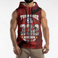 85 Years of Tuskegee Airmen Sleeveless Zip Hoodie 332nd Fighter Group Red Tails - Wonder Print Shop