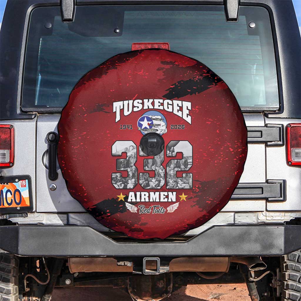 85 Years of Tuskegee Airmen Spare Tire Cover 332nd Fighter Group Red Tails - Wonder Print Shop