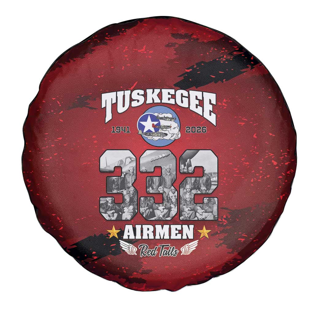 85 Years of Tuskegee Airmen Spare Tire Cover 332nd Fighter Group Red Tails - Wonder Print Shop