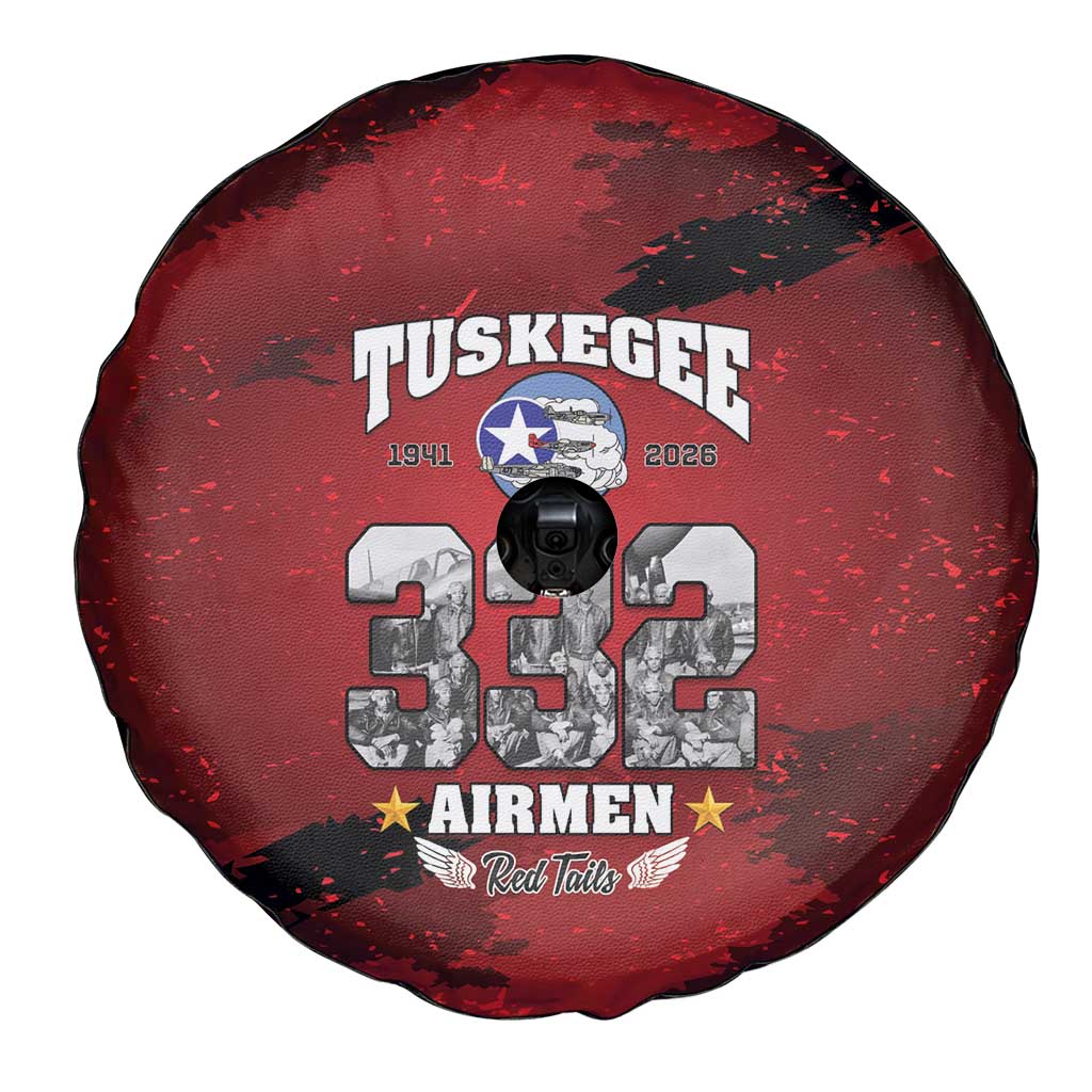 85 Years of Tuskegee Airmen Spare Tire Cover 332nd Fighter Group Red Tails - Wonder Print Shop