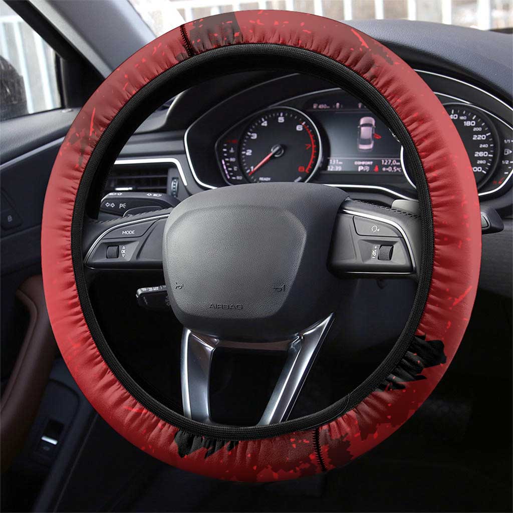 85 Years of Tuskegee Airmen Steering Wheel Cover 332nd Fighter Group Red Tails - Wonder Print Shop