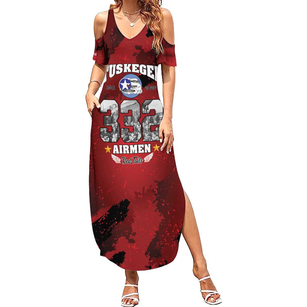 85 Years of Tuskegee Airmen Summer Maxi Dress 332nd Fighter Group Red Tails - Wonder Print Shop