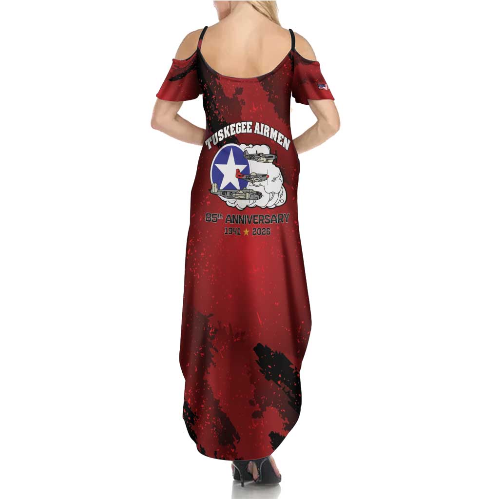 85 Years of Tuskegee Airmen Summer Maxi Dress 332nd Fighter Group Red Tails - Wonder Print Shop