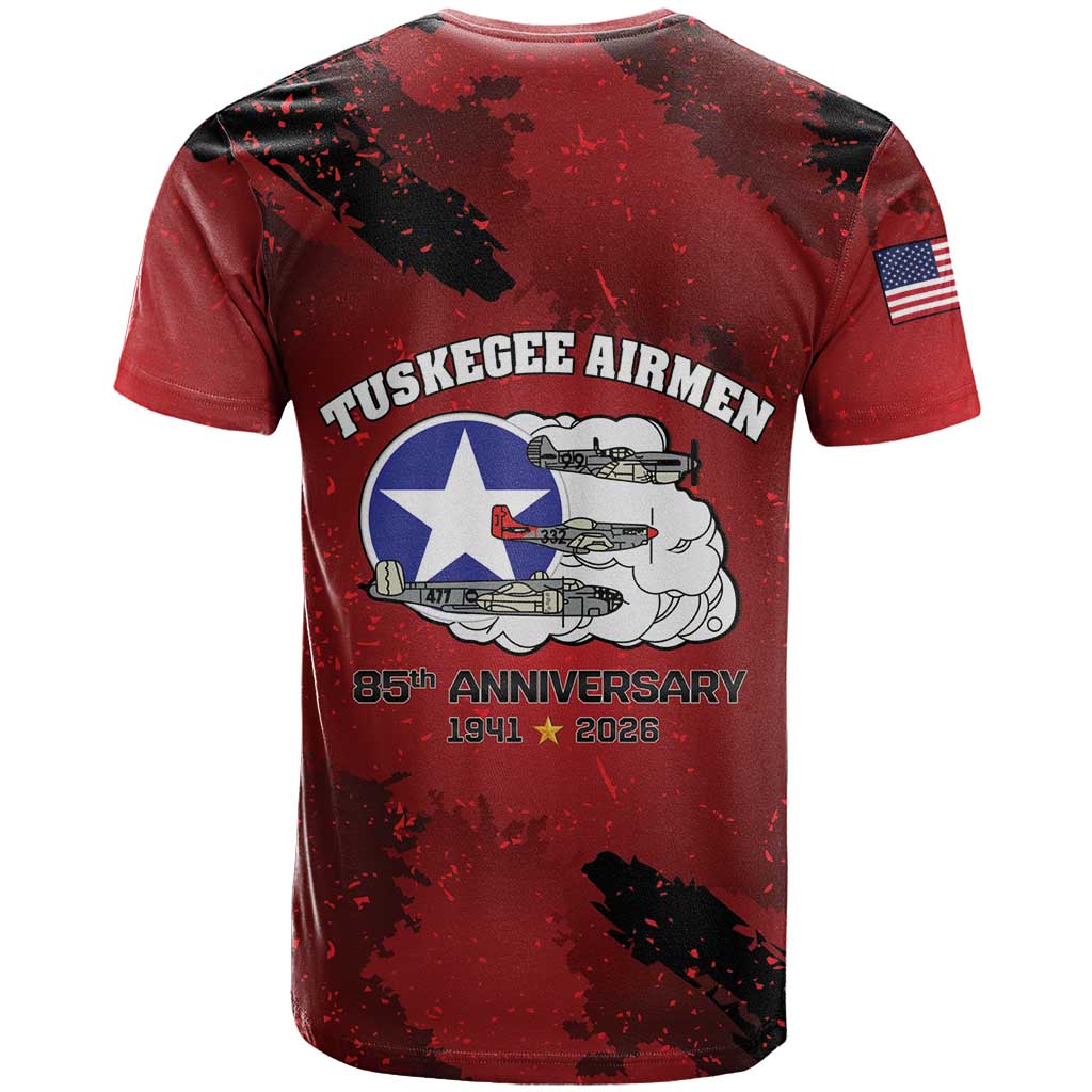 85 Years of Tuskegee Airmen T Shirt 332nd Fighter Group Red Tails - Wonder Print Shop