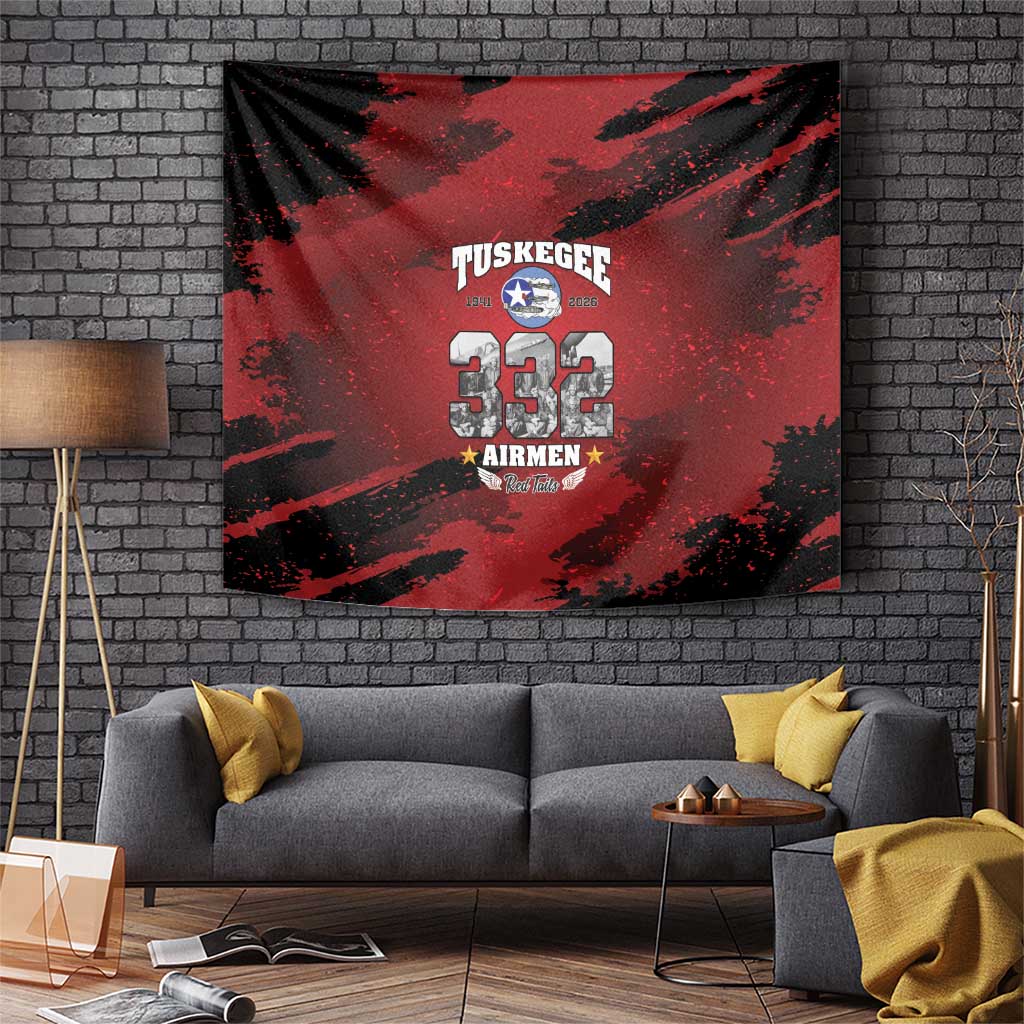 85 Years of Tuskegee Airmen Tapestry 332nd Fighter Group Red Tails - Wonder Print Shop