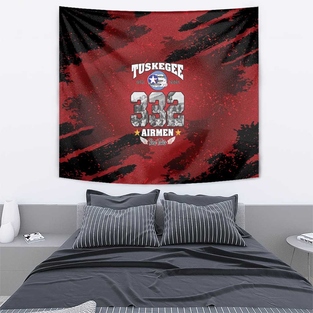 85 Years of Tuskegee Airmen Tapestry 332nd Fighter Group Red Tails - Wonder Print Shop