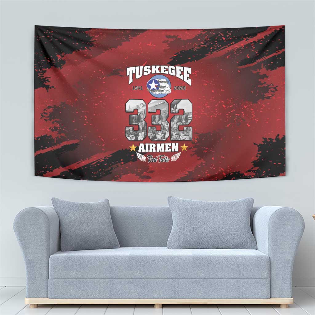85 Years of Tuskegee Airmen Tapestry 332nd Fighter Group Red Tails - Wonder Print Shop