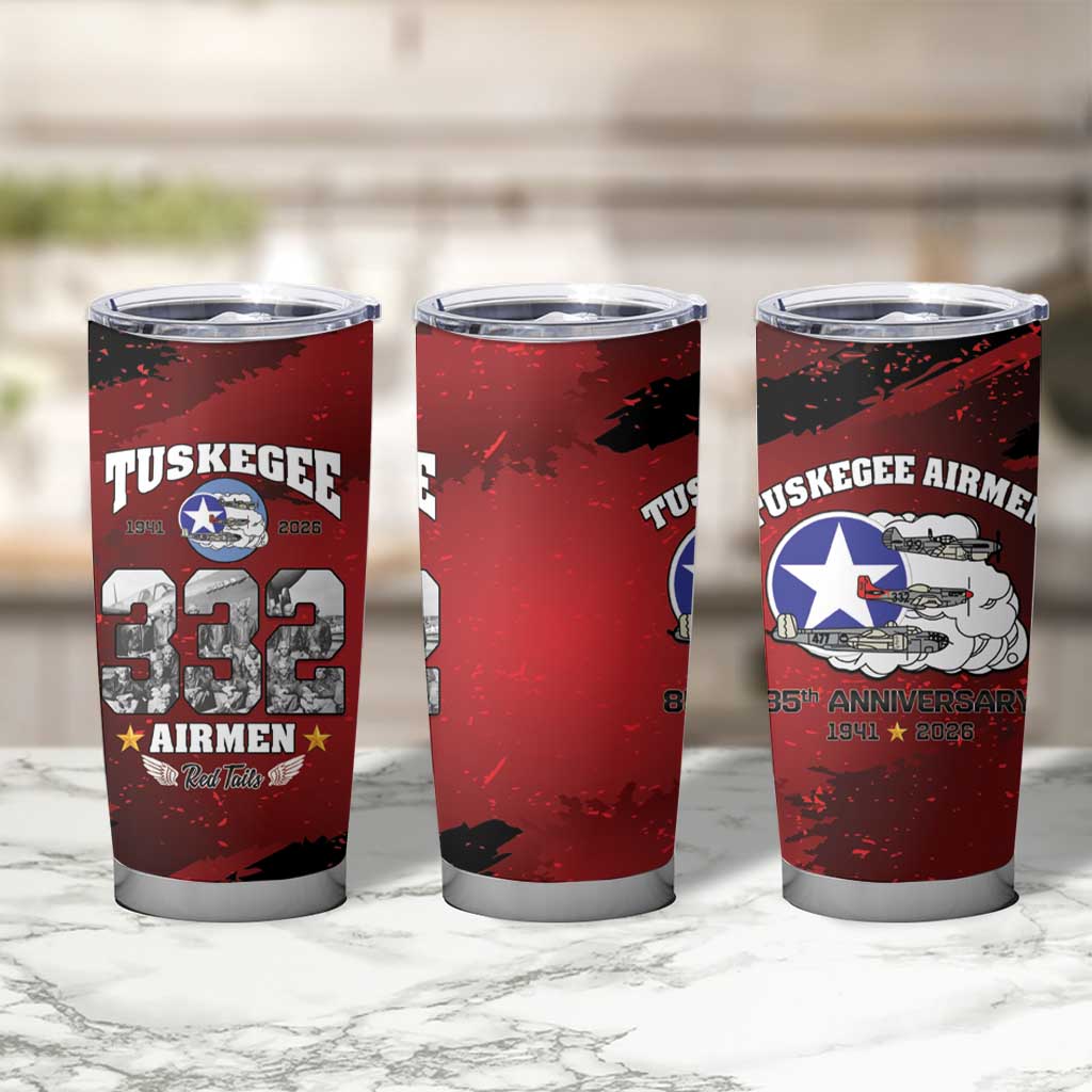 85 Years of Tuskegee Airmen Tumbler Cup 332nd Fighter Group Red Tails - Wonder Print Shop